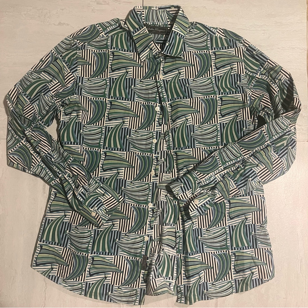 Salvatore Ferragamo Xl Button Down Shirt